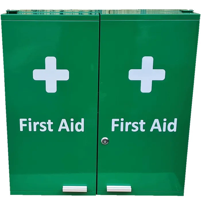 Empty Double Door Metal First Aid Cabinet Wall Mountable