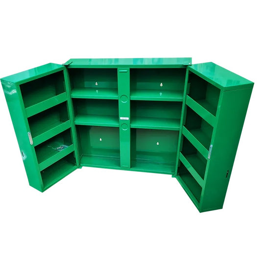 Empty Double Door Metal First Aid Cabinet Wall Mountable