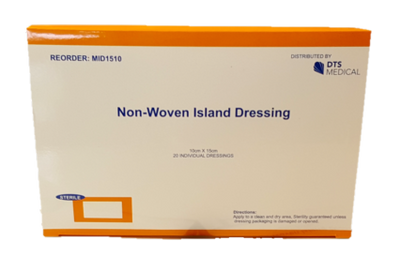 Non woven island dressings (singles) - Variety of sizes