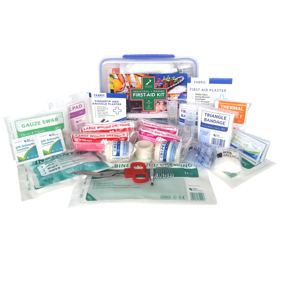 Work Place First Aid Kit in Water Tight Box - Industrial First Aid Kit/Marine First Aid Kit
