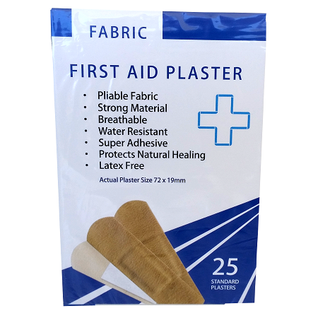 DTS Standard Fabric First Aid Kit Plasters Pack of 25