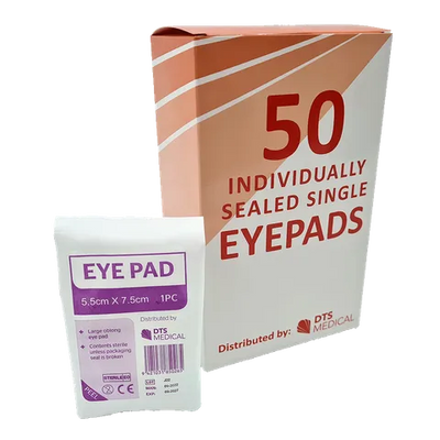 Eye Pad, eye pads first aid, eye care and, eye plasters, bandages around eyes, eye pads box, eye supplies, first aid supplies NZ, First aid Supplies New Zealand, emergency wound dressing, eye dressing kit, 2 sterile eye dressings