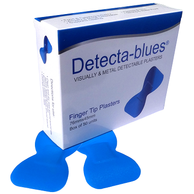 kitchen first aid kit, kitchen plasters, bandaids for blisters, detectable plasters water proof plasters kitchen, blue plasters, first aid kit with blue plasters, waterproof bandaids, fingertip blue plasters nz